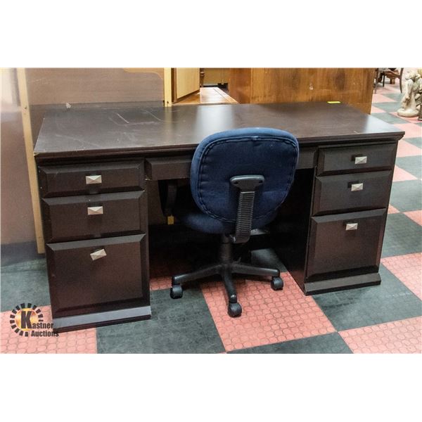 7 DRAWER COMPUTER DESK WITH CHAIR