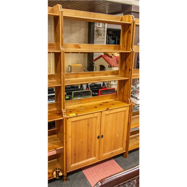 SOLID WOOD 6-SHELF SHELVING UNIT WITH