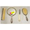 Image 1 : MIRROR, BRUSH AND COMB SET