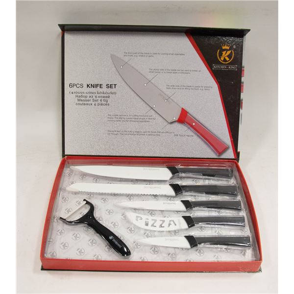 NEW KITCHEN KING 6 PIECE KITCHEN KNIFE SET