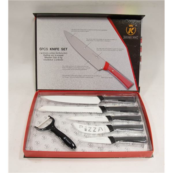 NEW KITCHEN KING 6 PIECE KITCHEN KNIFE SET