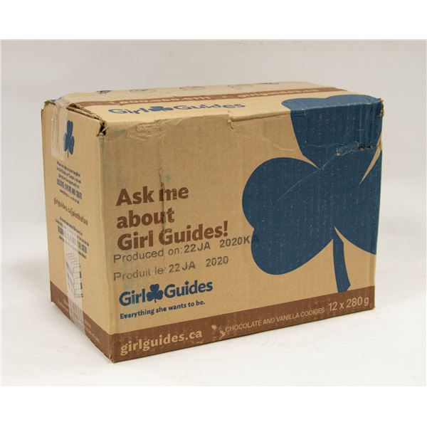 CASE OF GIRL GUIDE COOKIES 12 BOXES CHOC/VANILLA