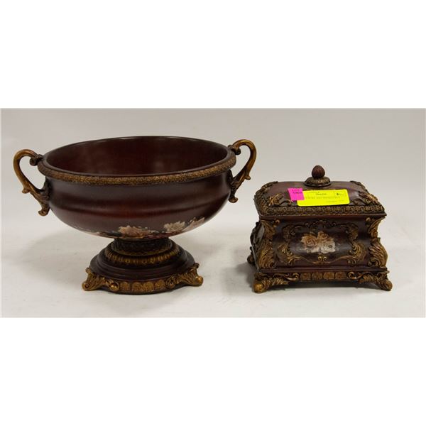 ROSA BOWL AND TRINKET BOX