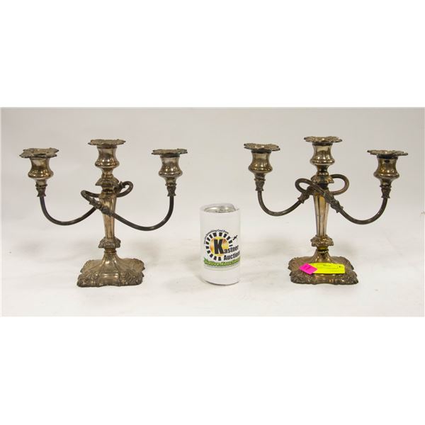 LEAD PLATE CANDELABRAS