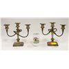 Image 1 : LEAD PLATE CANDELABRAS