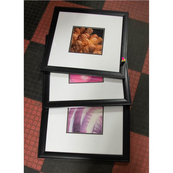 BREAD TOMATO ONION FRAMED MATTED ART 26X26