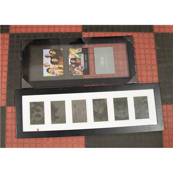 FRAMED AND MATTED 6 SLOT PICTURE FRAME FOR