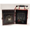 Image 2 : RED JEWELRY/KEY BOX WITH INNER HOOKS + OUTER CLOCK