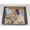 Image 1 : TRAY OF ESTATE JEWELRY, COLLECTIBLES &