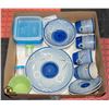 BOX WITH BLUE MAYFAIR & JACKSON DISHWARE