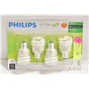 Image 1 : NEW SEALED 4 PACK PHILIPS SOFT WHITE LIGHT BULBS