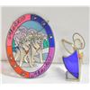 Image 1 : STAINED GLASS SUN CATCHER & ANGEL FIGURINE