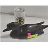 Image 1 : WOOD CARVED DUCK 11" LENGTH