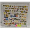 Image 1 : 89 VINTAGE WORLDWIDE GEOGRAPHICAL PLACES PINS