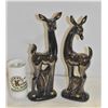 Image 1 : OCCUPIED JAPAN TALL DEER FIGURES PAIR 12"