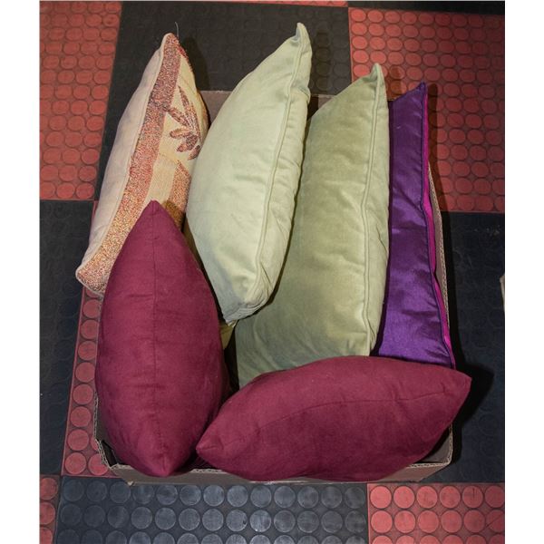 BOX FULL OF THROW CUSHIONS