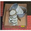 Image 1 : ANGEL GARDEN ORNAMENT W/2 GARDEN POTS