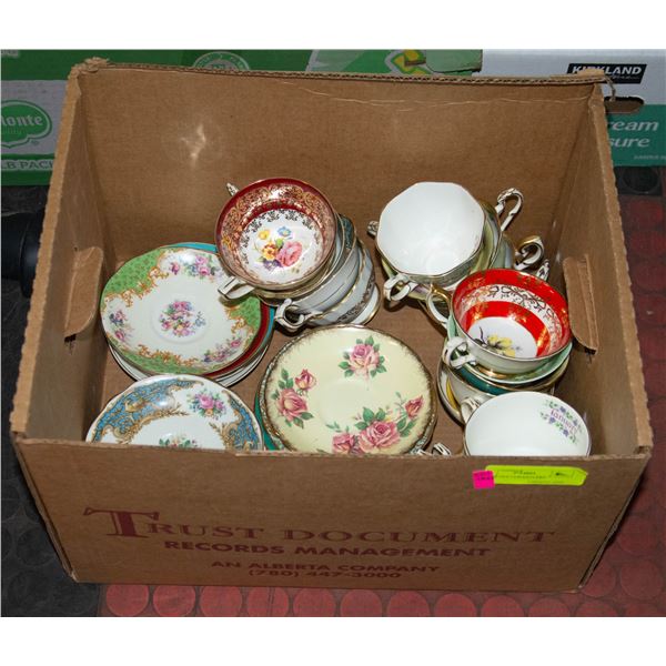 20 FINE TEA CUP/SAUCERS