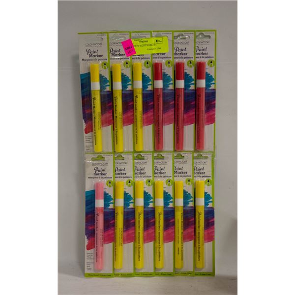 12 PACKS OF PAINT MARKERS