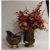 Image 1 : 36 INCH SILK FLOWER DISPLAY IN VINTAGE