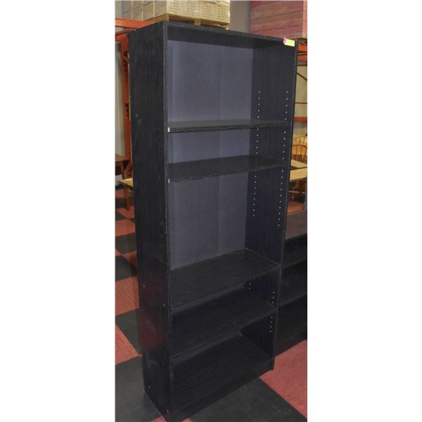 BLACK SHELVING UNIT 28X12X72