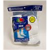 Image 1 : WHITE CREW SOCKS 6-12 SIZE 6-PACK