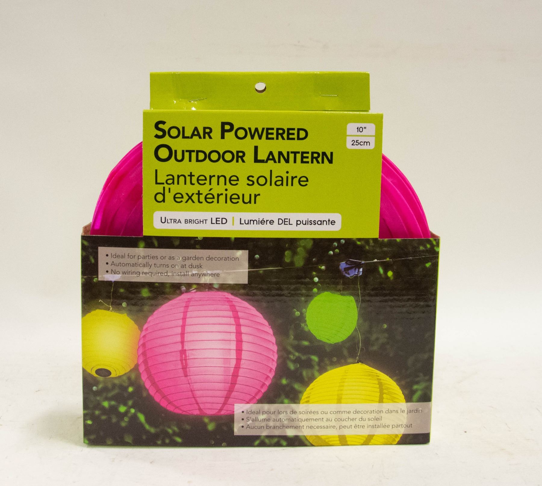 SOLAR POWER OUTDOOR LANTERNS PINK
