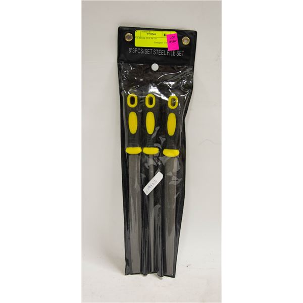 3PCS STEEL FILE SET 8"