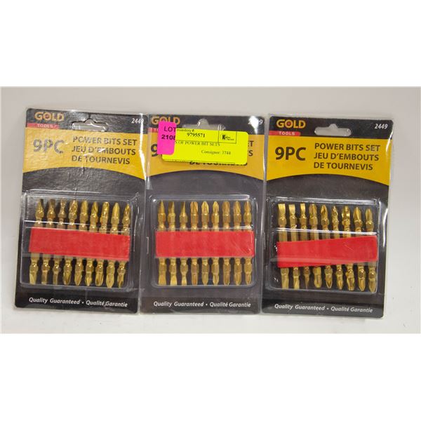 3 PACKS OF POWER BIT SETS