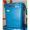 TWO BLUE RUBBERMAID STORAGE CONTAINER