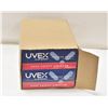 UVEX SAFETY GLASSES S2504 BLK / CLR QTY: 10 (NEW)