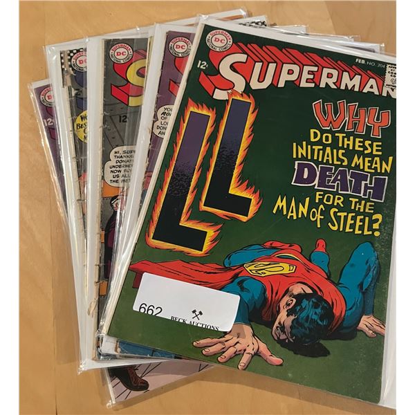DC Superman, 152, 178, 179, 190, 200, 203, and 204