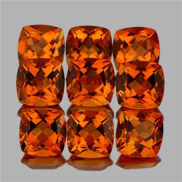 Natural Madeira Orange Citrine 9 Pcs {Flawless-VVS1}