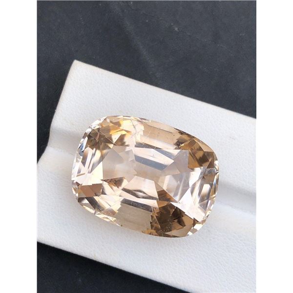 Natural Very Light  Cushion Champagne Topaz 26.25 Cts
