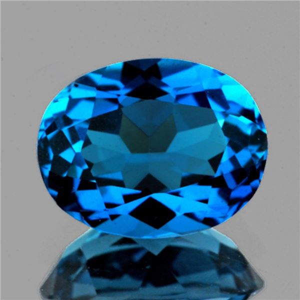Natural London Blue Topaz {Flawless-VVS1}