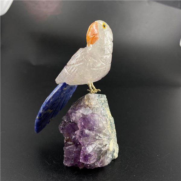 Natural Stone Handcarved Quartz Bird