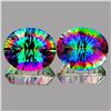 Image 1 : Natural Rainbow Mystic Quartz Pair {Flawless-VVS1}