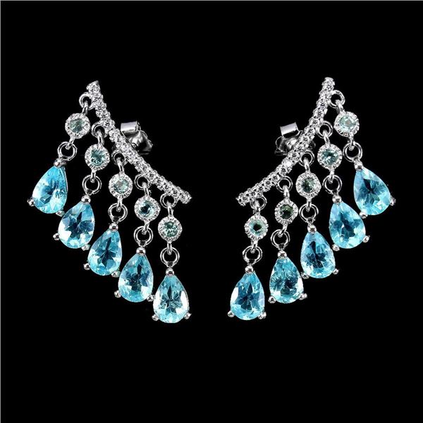 Natural Brazil Apatite Earrings
