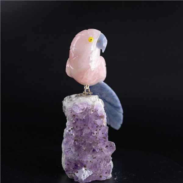 Natural Stone Handcarved Quartz Bird