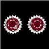 Image 1 : Natural Red Ruby Stud Earrings