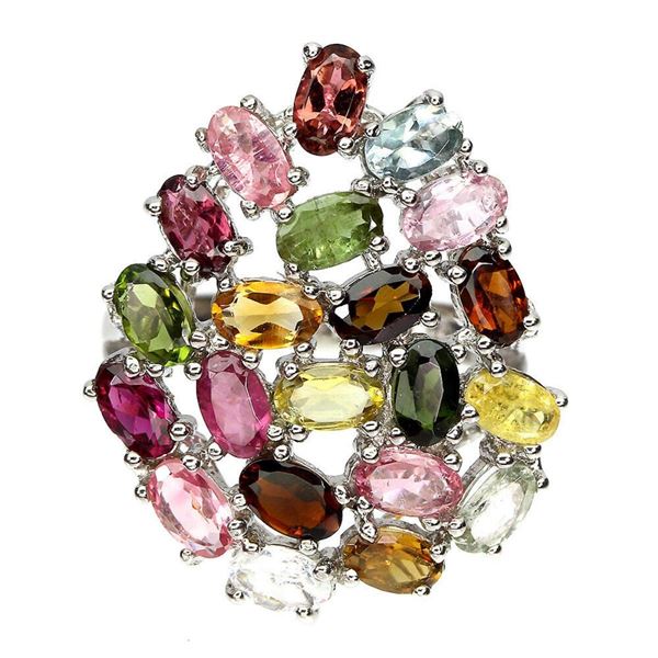 Natural Unheated Fancy Tourmaline Ring