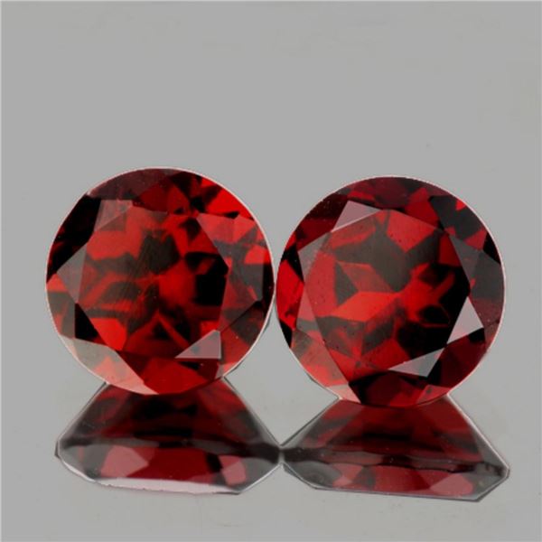 Natural Burma Dark Red Spinel Pair{Flawless-VVS1}