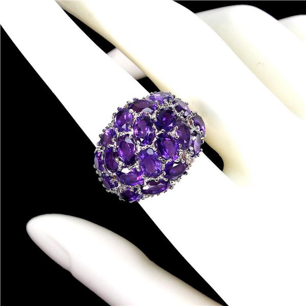 Natural Amethyst Sapphire Ring