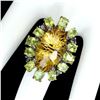 Image 1 : Natural Handmade Citrine Peridot Ring