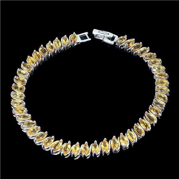 Natural Marquise Citrine Bracelet