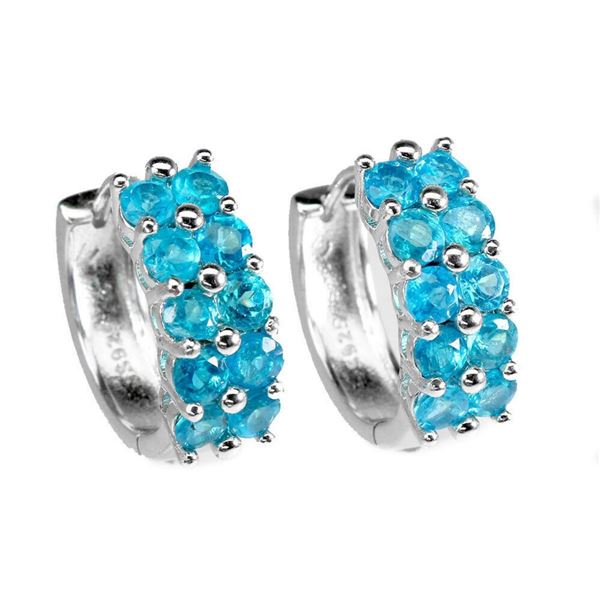 Natural Paraiba Blue Apatite Earrings