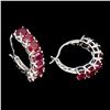 Image 2 : Natural Pigeon Blood Red Ruby Earrings