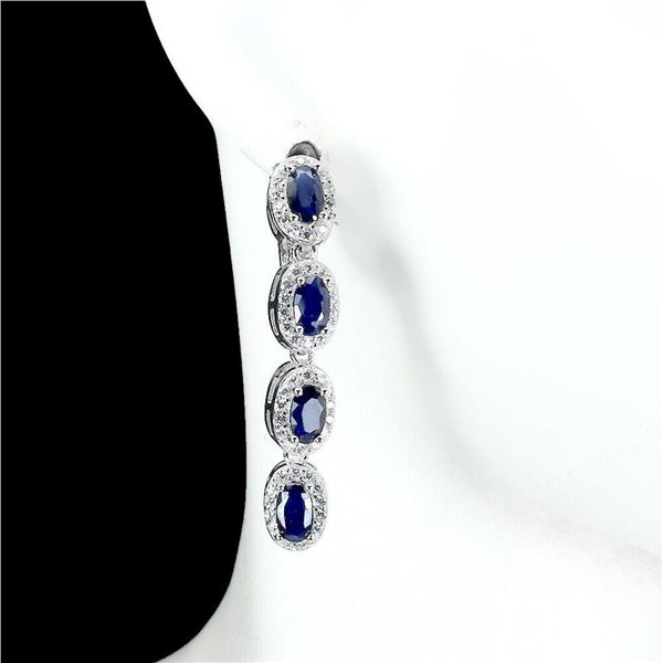 Natural Blue Sapphire Earrings