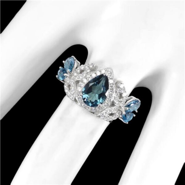 Natural London Blue Topaz Ring