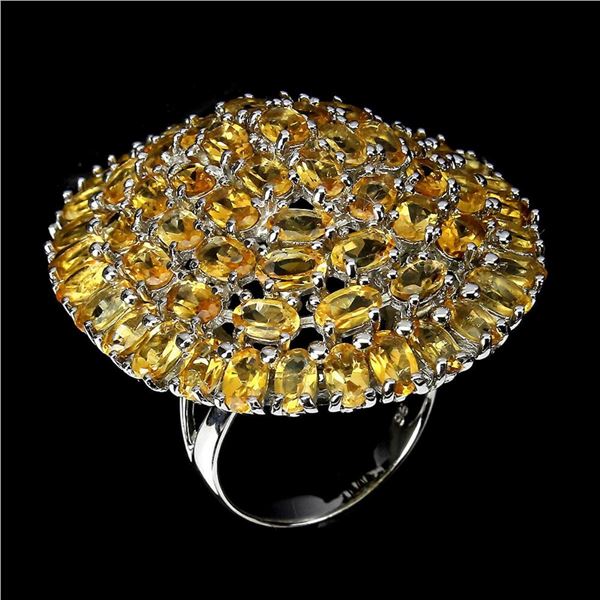 Natural Unheated Oval Citrine Ring